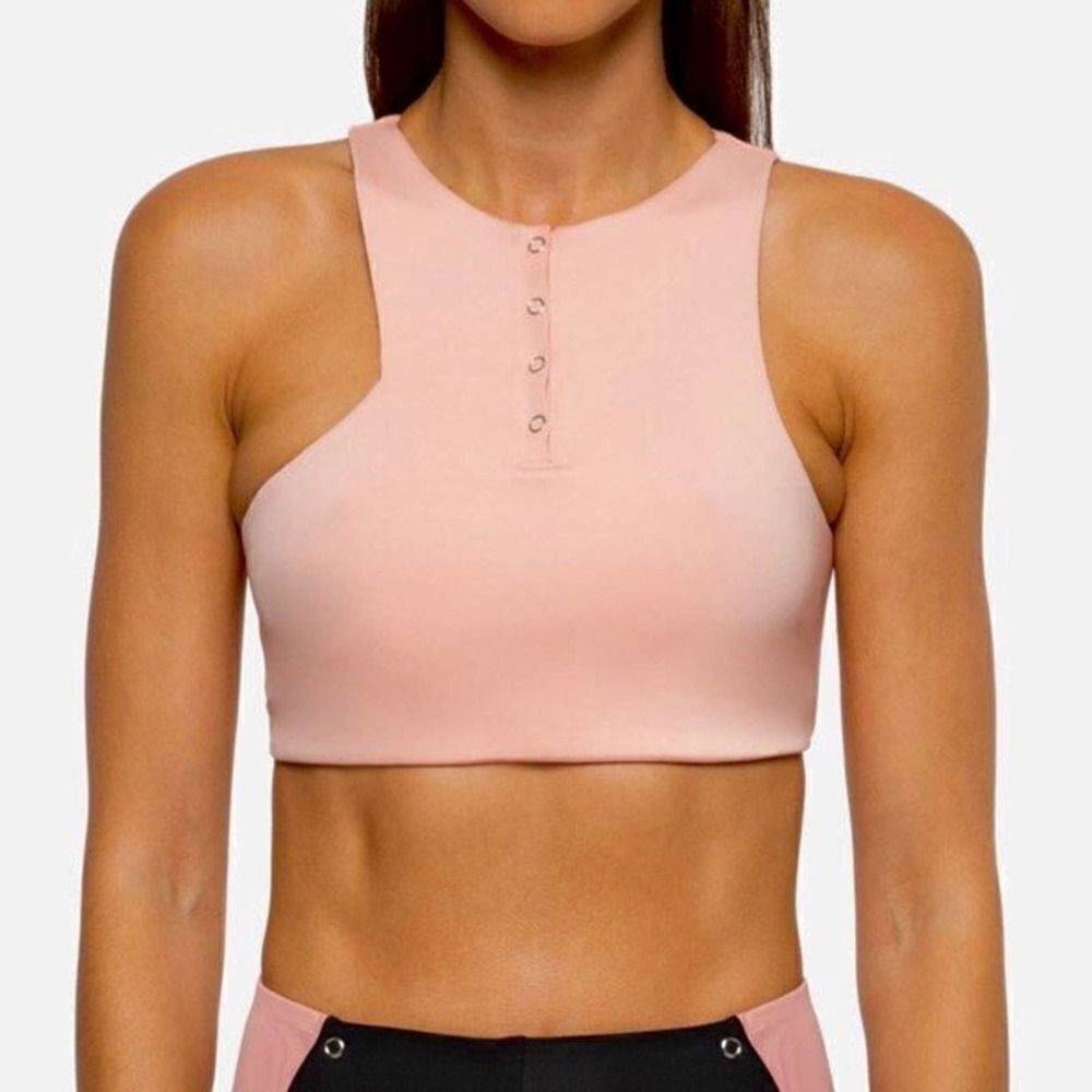 Koral Bra Motive Scuba Crop Top Rose Quartz M